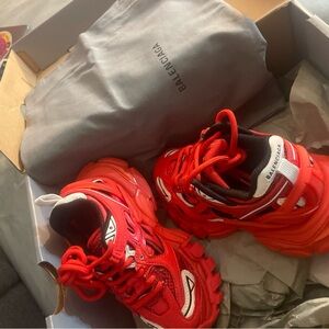 Balenciaga Kids Red Sneakers